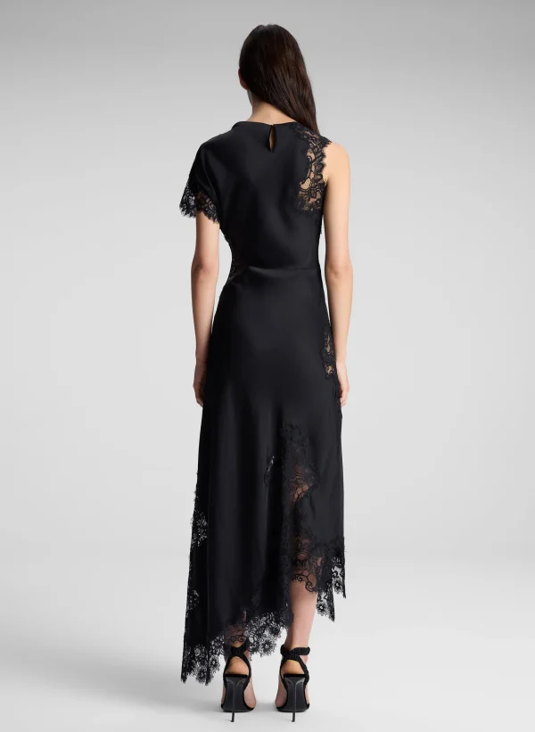 Women A.L.C. Dresses>Alessia Satin And Lace Maxi Dress