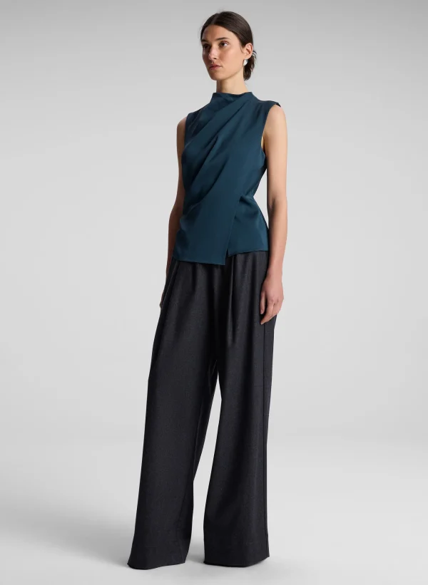 Women A.L.C. Tops>Amira Ruched Sleeveless Top