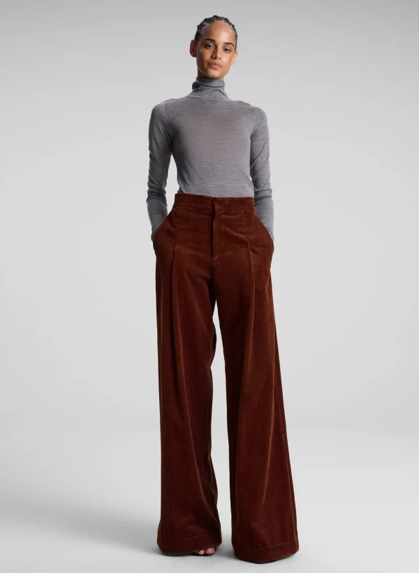 Women A.L.C. Bottoms>Andrew Wide Leg Corduroy Pant