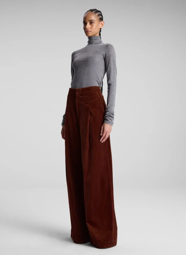 Women A.L.C. Bottoms>Andrew Wide Leg Corduroy Pant