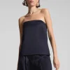 Women A.L.C. Tops>Ani Strapless Satin Top