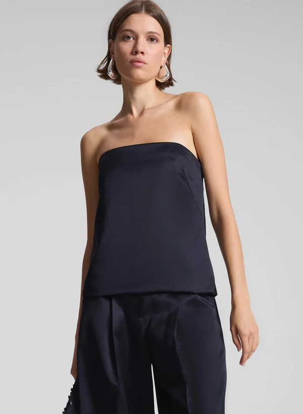 Women A.L.C. Tops>Ani Strapless Satin Top