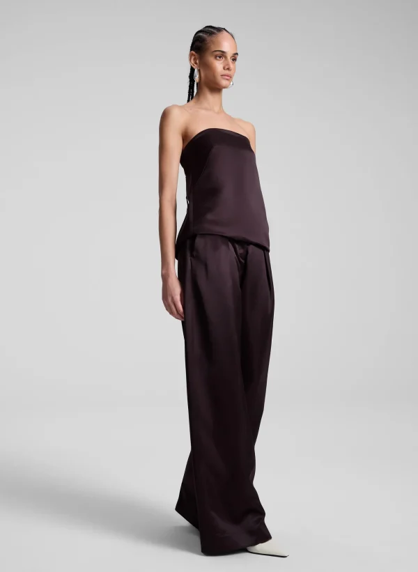 Women A.L.C. Tops>Ani Strapless Satin Top