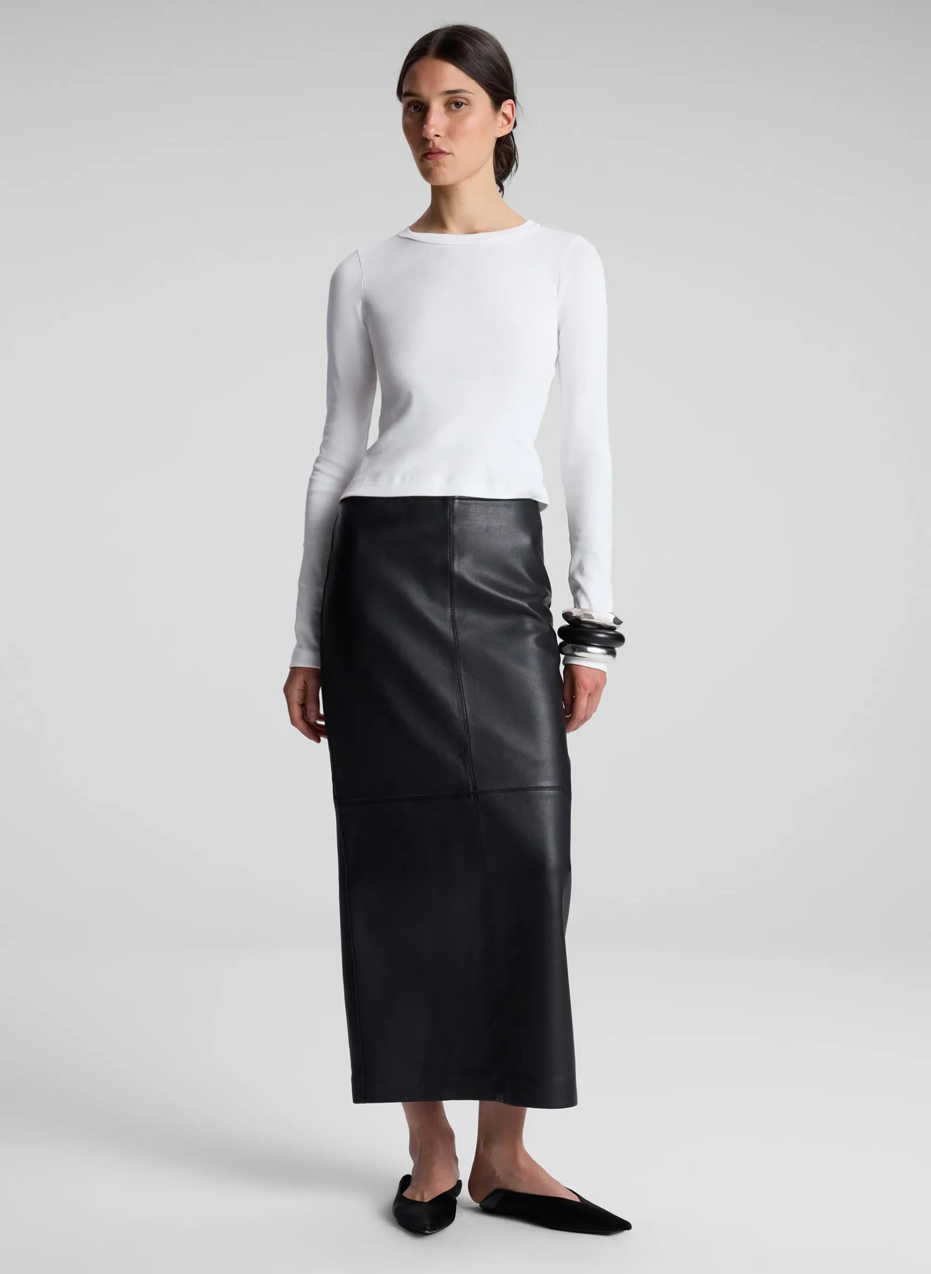 ari_cotton_rib_long_sleev_0-1.webp Women A.L.C. Tops | Tees & Tanks>Ari Cotton Rib Long Sleeve Tee
