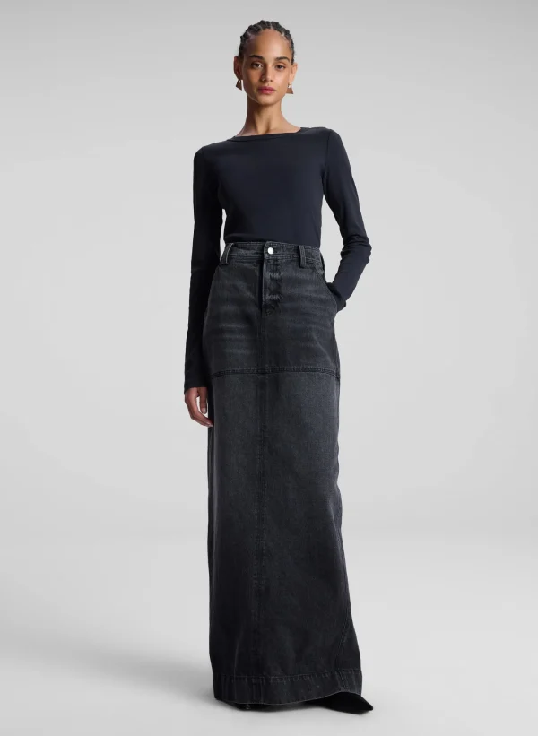 Women A.L.C. Tops | Tees & Tanks>Ari Cotton Rib Long Sleeve Tee