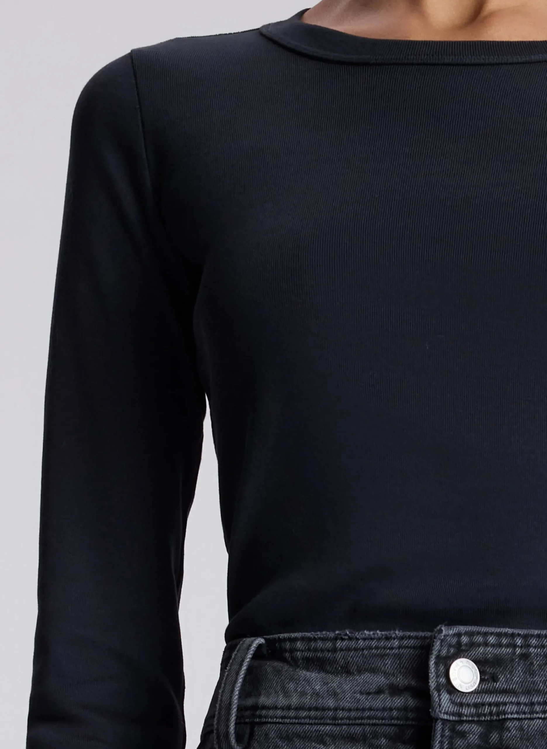 ari_cotton_rib_long_sleev_1.webp Women A.L.C. Tops | Tees & Tanks>Ari Cotton Rib Long Sleeve Tee