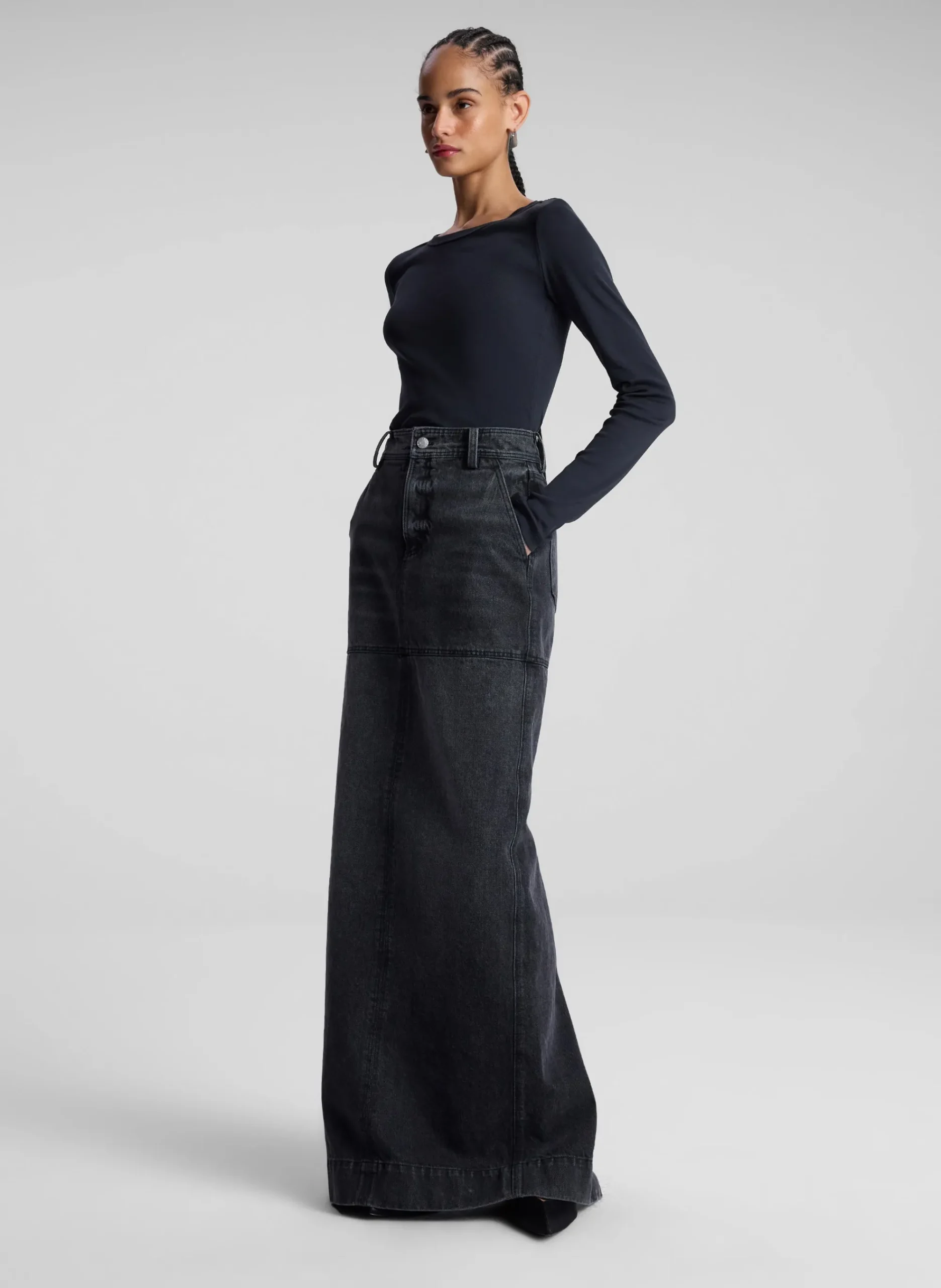 ari_cotton_rib_long_sleev_2.webp Women A.L.C. Tops | Tees & Tanks>Ari Cotton Rib Long Sleeve Tee