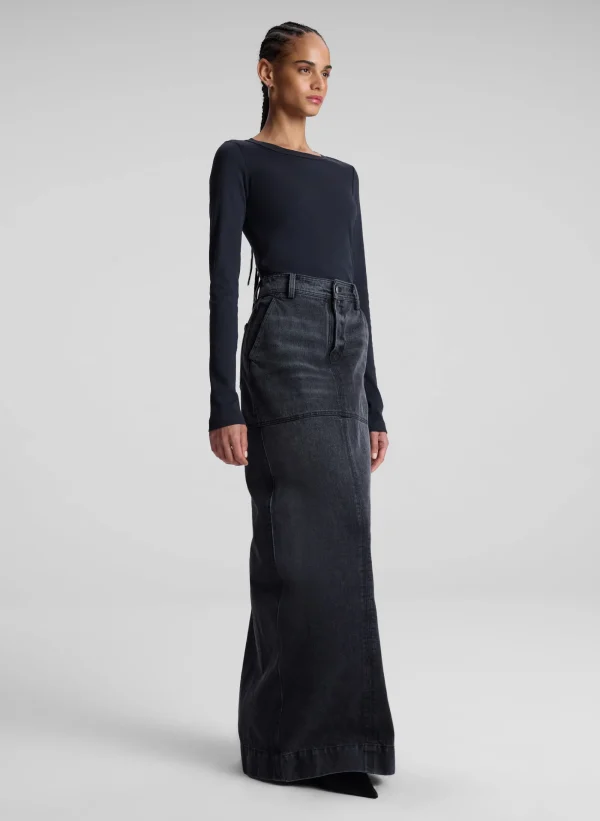 Women A.L.C. Tops | Tees & Tanks>Ari Cotton Rib Long Sleeve Tee