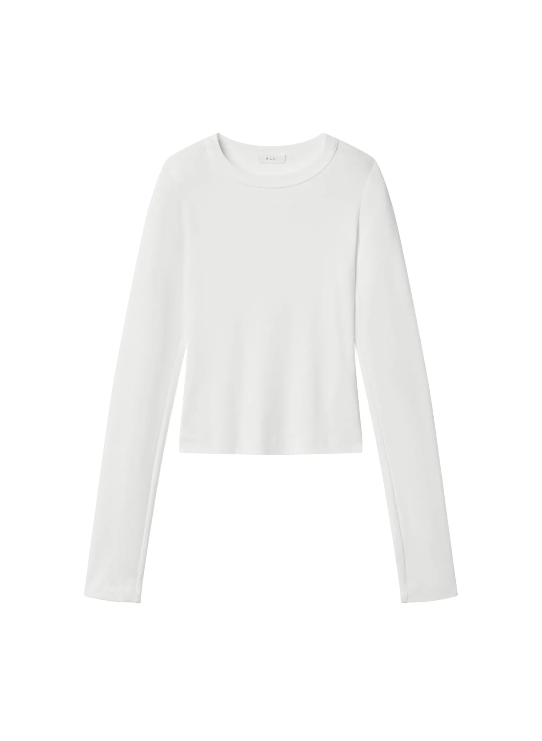 ari_cotton_rib_long_sleev_5-1.webp Women A.L.C. Tops | Tees & Tanks>Ari Cotton Rib Long Sleeve Tee