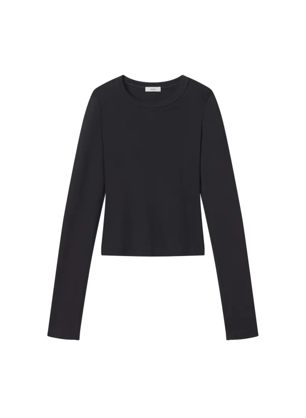 Women A.L.C. Tops | Tees & Tanks>Ari Cotton Rib Long Sleeve Tee