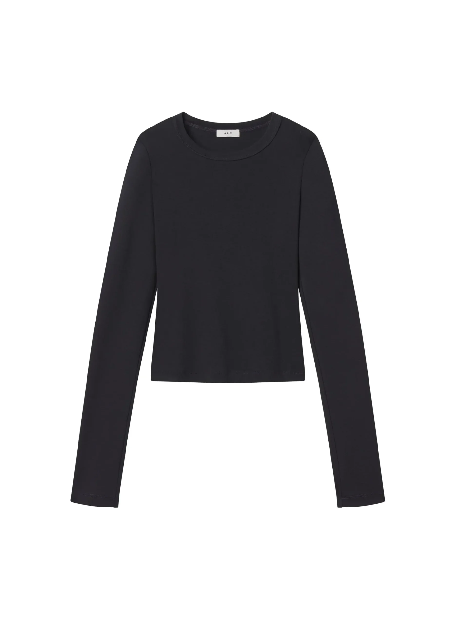 ari_cotton_rib_long_sleev_5.webp Women A.L.C. Tops | Tees & Tanks>Ari Cotton Rib Long Sleeve Tee