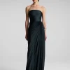 Women A.L.C. Dresses>Bianca Strapless Pleated Maxi Dress