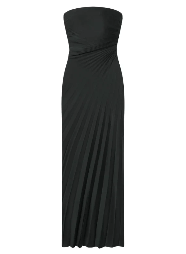 Women A.L.C. Dresses>Bianca Strapless Pleated Maxi Dress