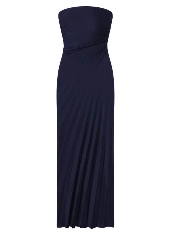 Women A.L.C. Dresses>Bianca Strapless Pleated Maxi Dress