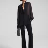 Women A.L.C. Tops>Camden Tux Silk Top