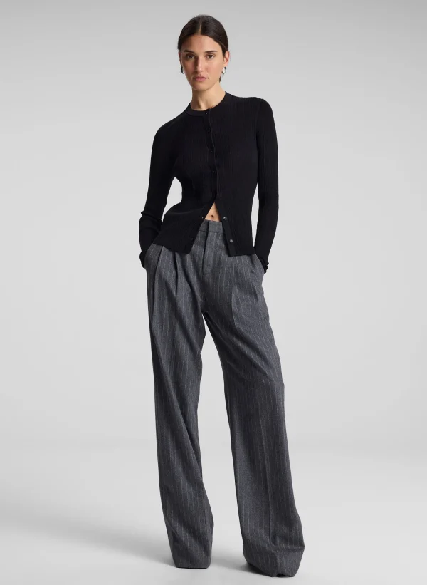 Women A.L.C. Bottoms | Suits>Charles Wool Cashmere Pinstripe Pant