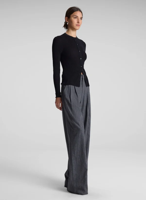 Women A.L.C. Bottoms | Suits>Charles Wool Cashmere Pinstripe Pant