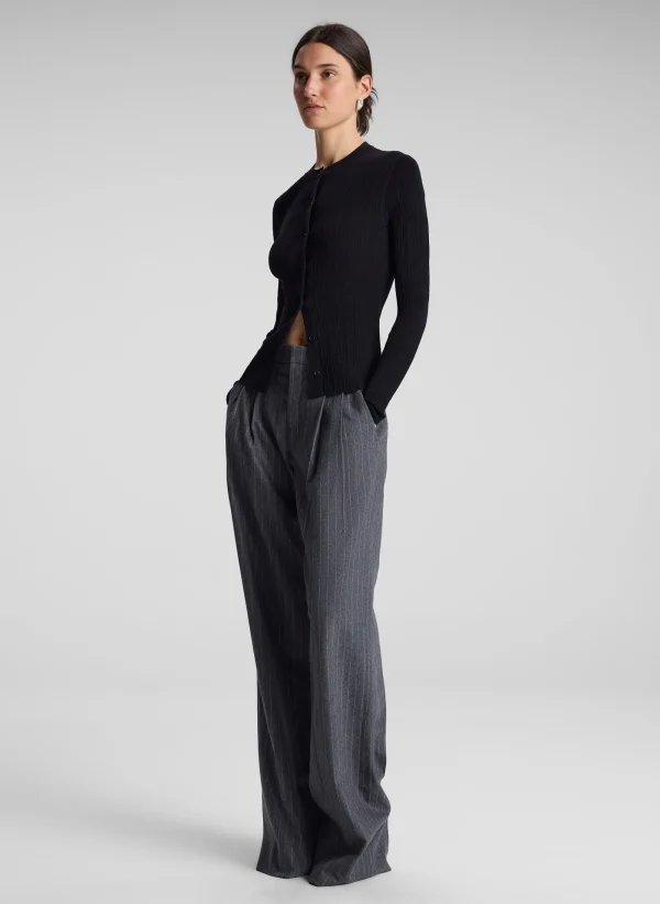 Women A.L.C. Bottoms | Suits>Charles Wool Cashmere Pinstripe Pant