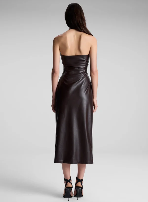 Women A.L.C. Dresses>Charlotte Vegan Leather Midi Dress