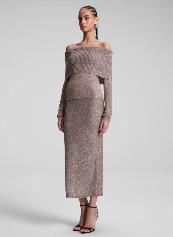Women A.L.C. Knitwear | Bottoms>Dana Metallic Knit Midi Skirt