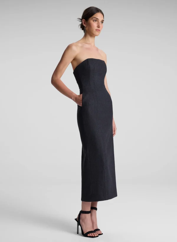 Women A.L.C. Dresses>Elizabeth Wool Cashmere Strapless Midi Dress