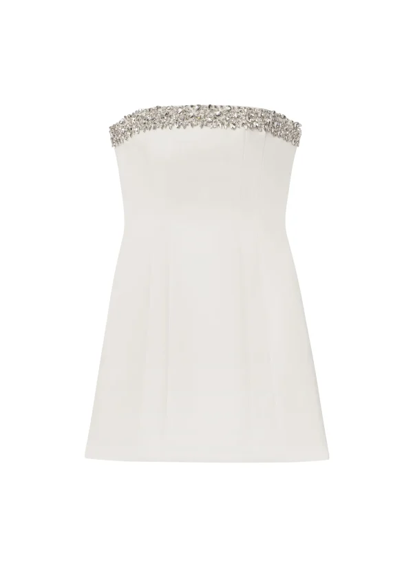 Women A.L.C. Dresses>Elsie Embellished Trim Strapless Mini Dress