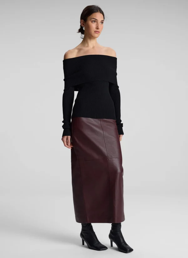 Women A.L.C. Tops | Knitwear>Evelyn Merino Off Shoulder Top