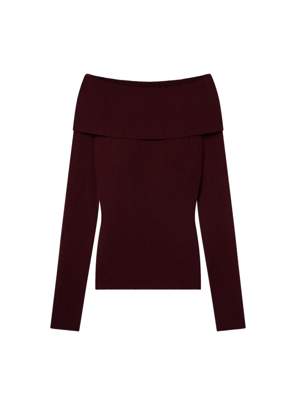 Women A.L.C. Tops | Knitwear>Evelyn Merino Off Shoulder Top