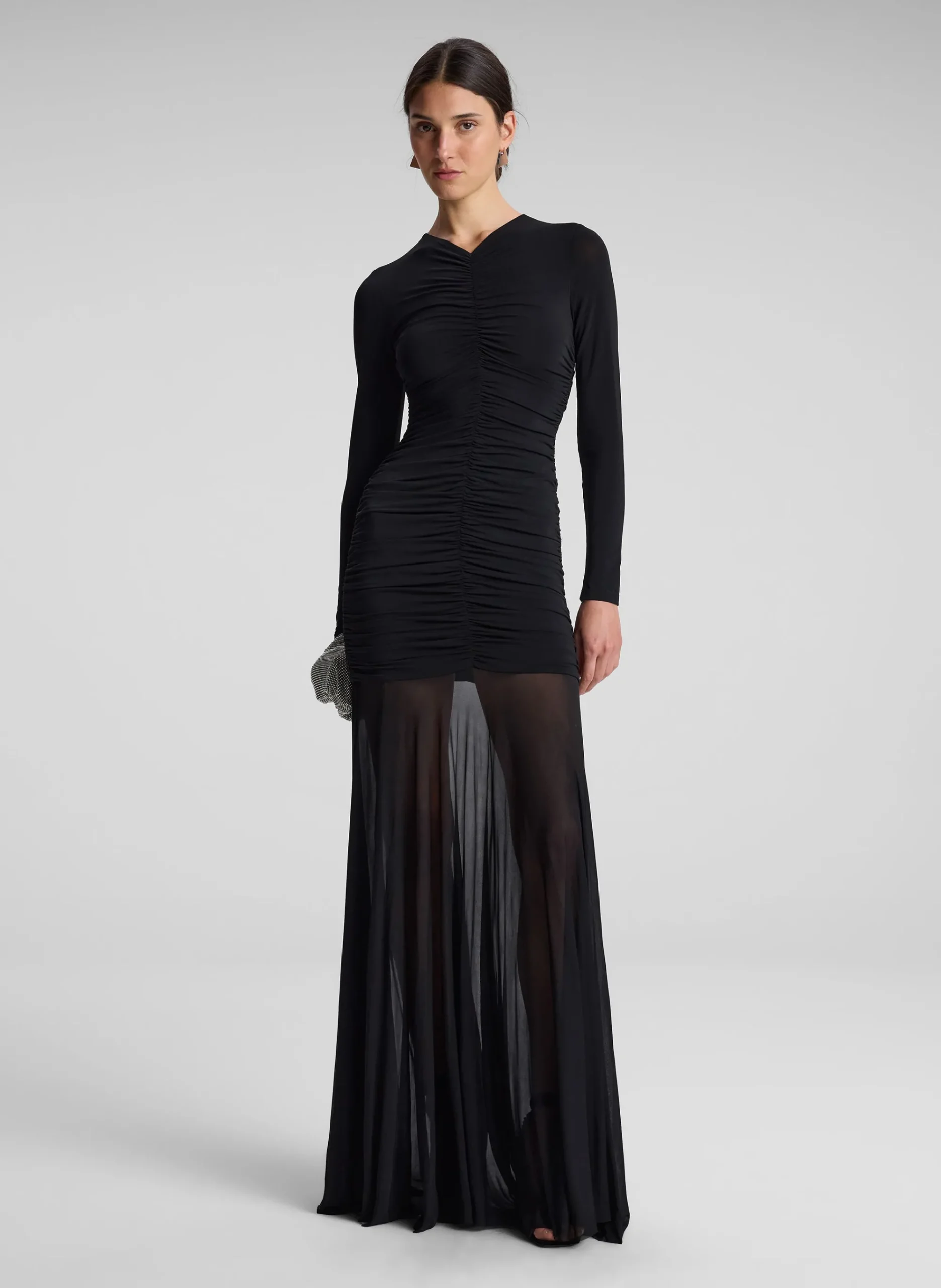 fawn_ruched_mesh_maxi_dre_0.webp Women A.L.C. Dresses>Fawn Ruched Mesh Maxi Dress