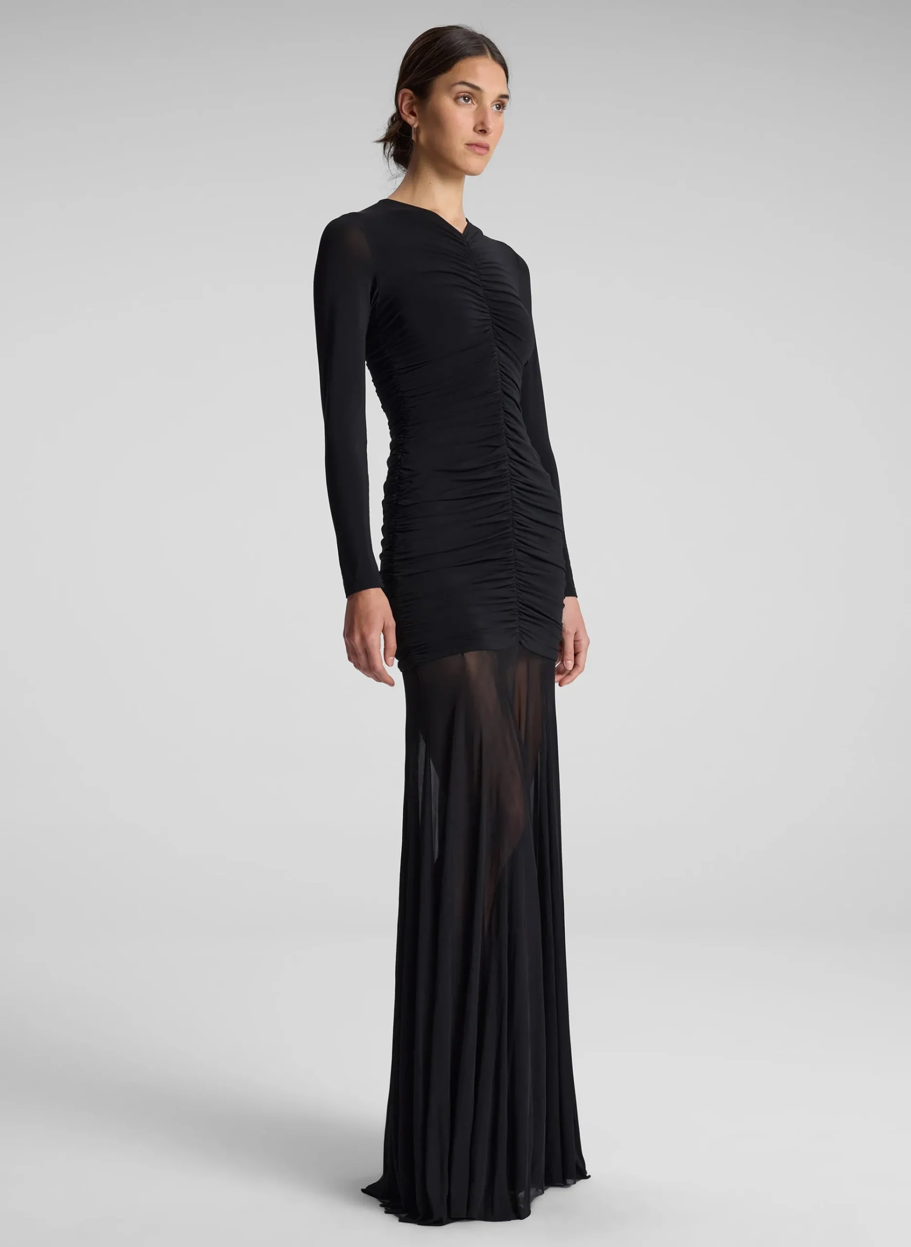 fawn_ruched_mesh_maxi_dre_2.webp Women A.L.C. Dresses>Fawn Ruched Mesh Maxi Dress