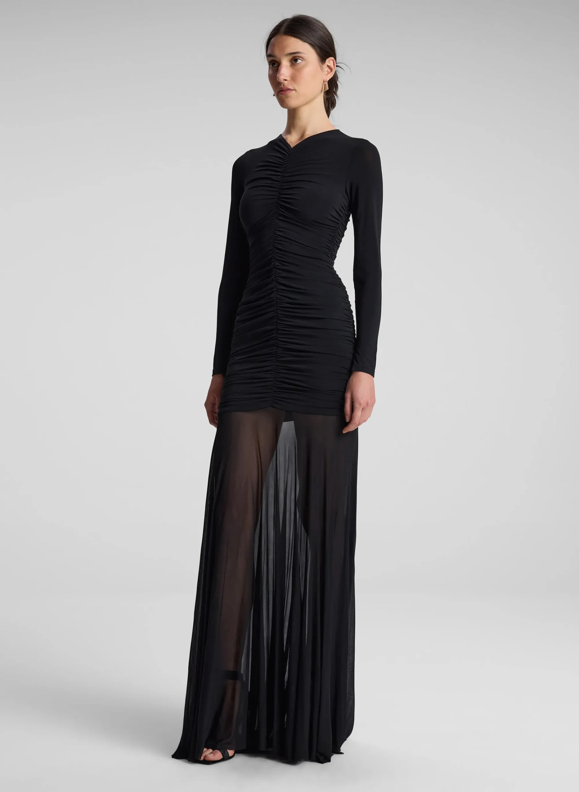 fawn_ruched_mesh_maxi_dre_3.webp Women A.L.C. Dresses>Fawn Ruched Mesh Maxi Dress