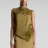 Women A.L.C. Tops>Gracie Satin And Lace Sleeveless Top