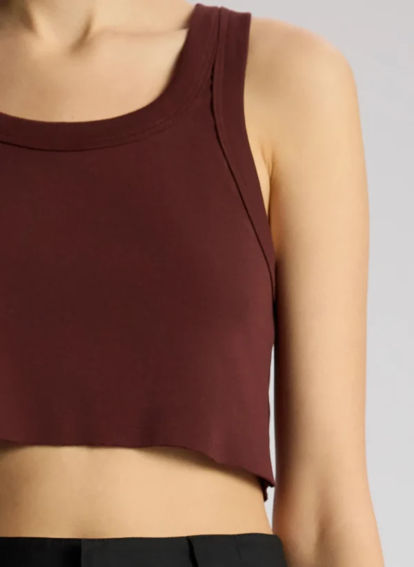 Women A.L.C. Tops | Tees & Tanks>Halsey Cropped Cotton Rib Tank
