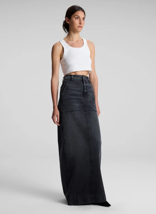 Women A.L.C. Tops | Tees & Tanks>Halsey Cropped Cotton Rib Tank