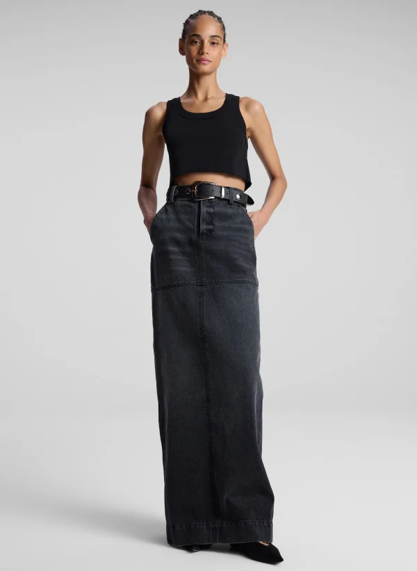Women A.L.C. Tops | Tees & Tanks>Halsey Cropped Cotton Rib Tank