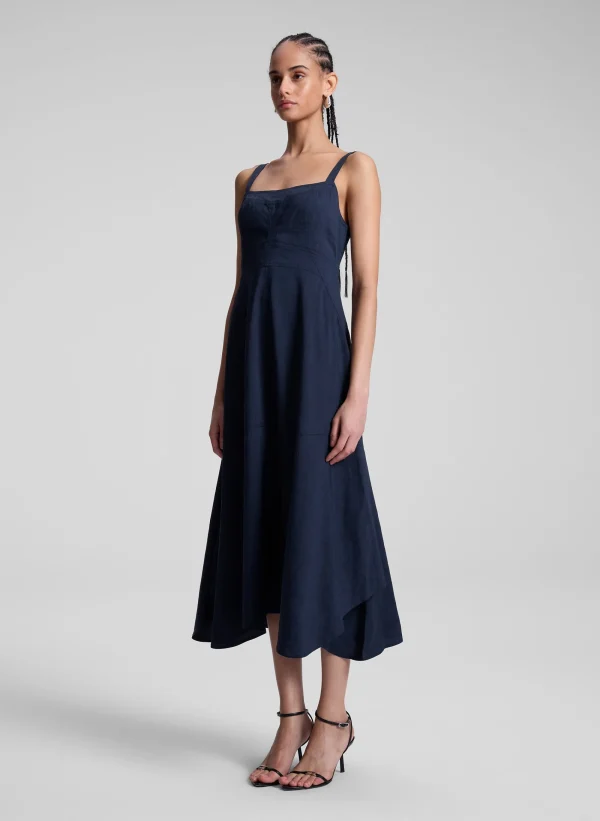 Women A.L.C. Dresses>Harlow Linen Midi Dress