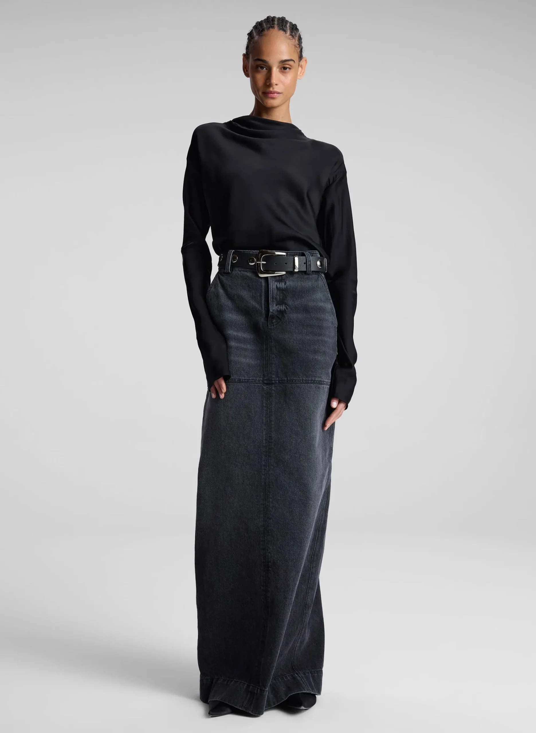 hunter_denim_maxi_skirt_0.webp Women A.L.C. Bottoms | Skirts>Hunter Denim Maxi Skirt