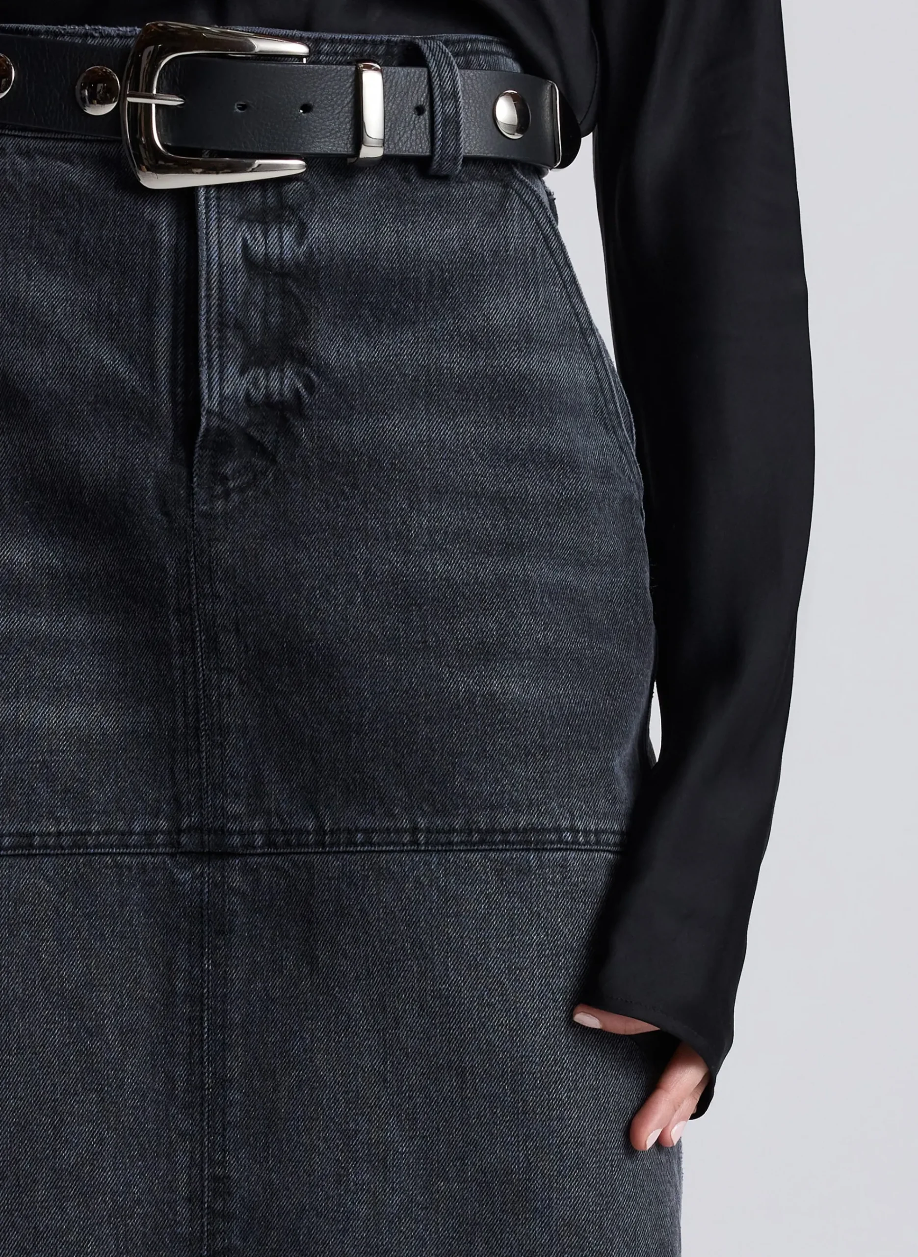 hunter_denim_maxi_skirt_1.webp Women A.L.C. Bottoms | Skirts>Hunter Denim Maxi Skirt
