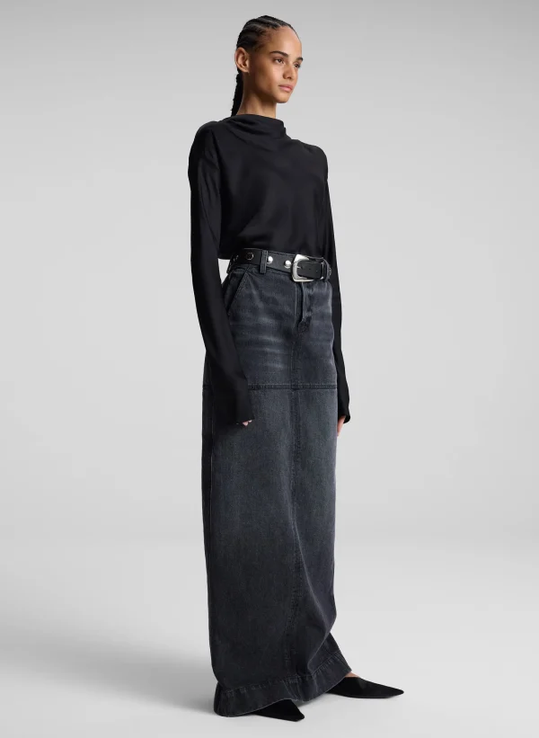 Women A.L.C. Bottoms | Skirts>Hunter Denim Maxi Skirt