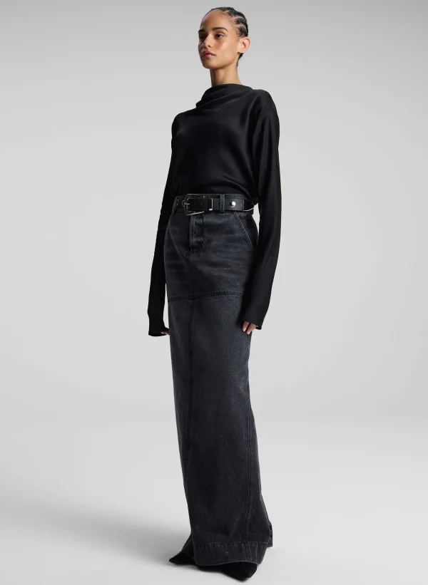 Women A.L.C. Bottoms | Skirts>Hunter Denim Maxi Skirt
