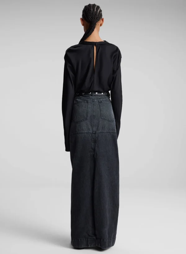 Women A.L.C. Bottoms | Skirts>Hunter Denim Maxi Skirt
