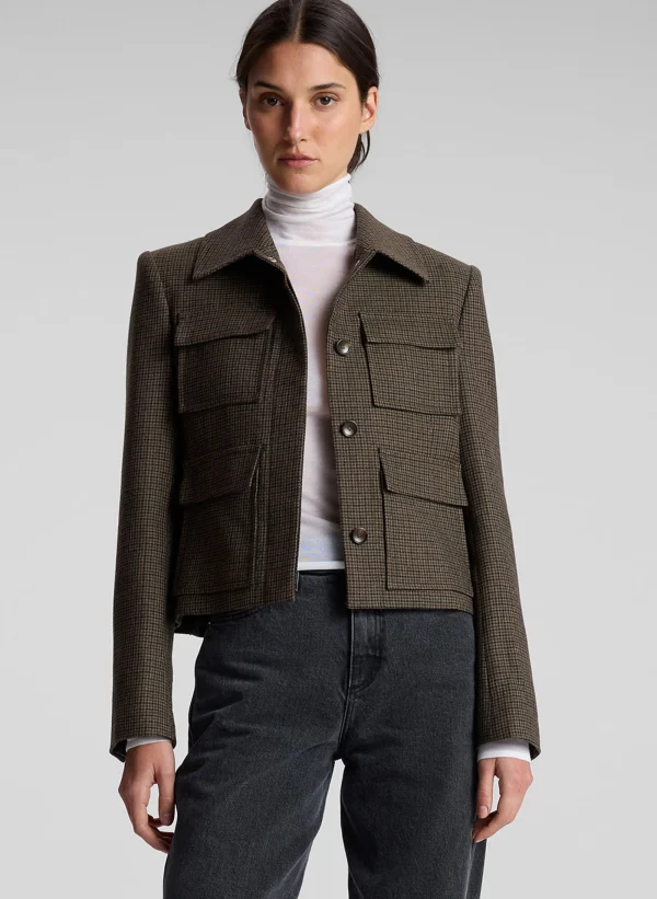 Women A.L.C. Jackets & Coats>Jamie Mini Houndstooth Jacket