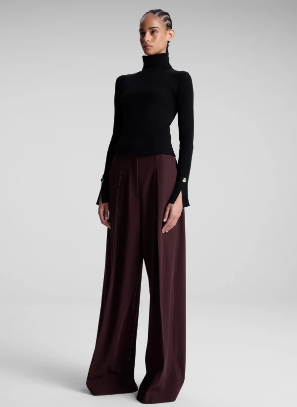 Women A.L.C. Tops | Knitwear>Jett Cable Knit Merino Turtleneck Top