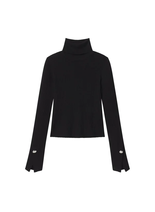 Women A.L.C. Tops | Knitwear>Jett Cable Knit Merino Turtleneck Top