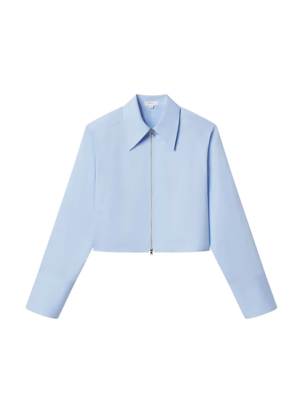 Women A.L.C. Tops>Jill Cotton Zip Top
