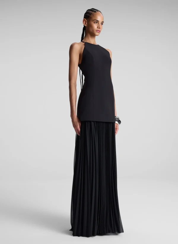 Women A.L.C. Dresses>Lana Pleated Maxi Dress