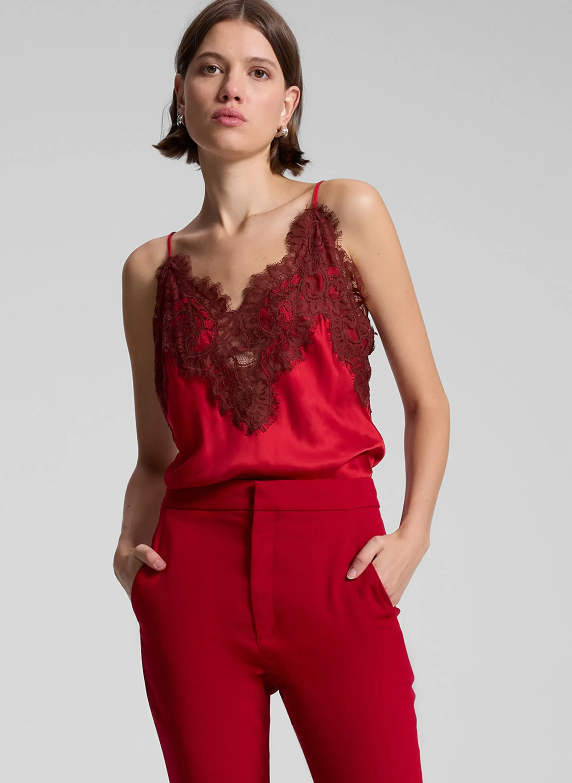 lennon_satin_and_lace_cam_0-1.webp Women A.L.C. Tops | Tees & Tanks>Lennon Satin And Lace Camisole Top