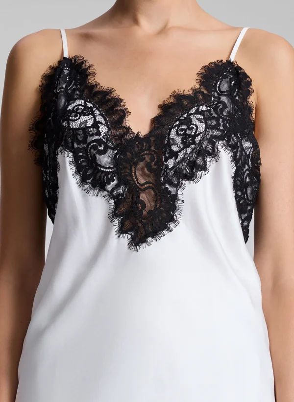 Women A.L.C. Tops | Tees & Tanks>Lennon Satin And Lace Camisole Top