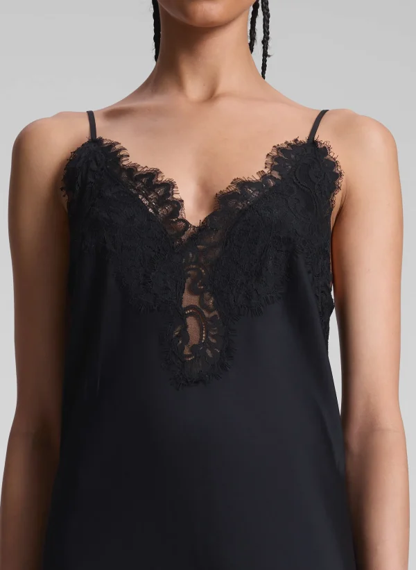 Women A.L.C. Dresses>Lennon Satin And Lace Midi Dress