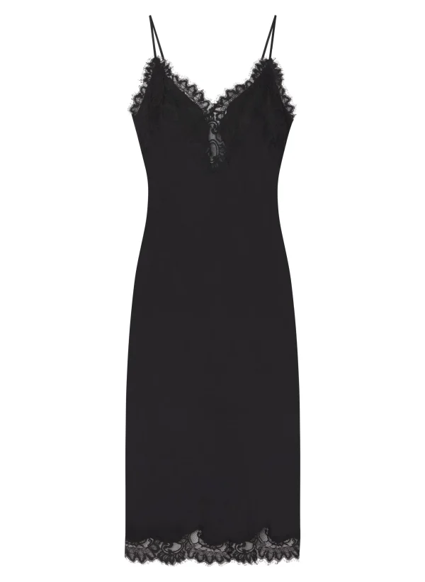 Women A.L.C. Dresses>Lennon Satin And Lace Midi Dress